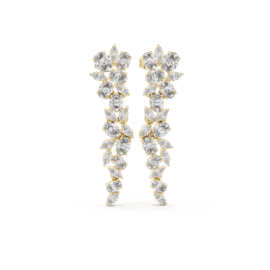 Cascading Diamond Vine Drop Earrings