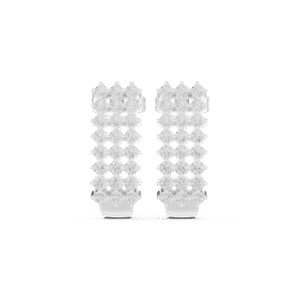 Quilted Pavé Band Earrings