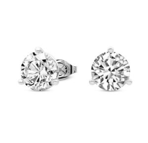 Classic Round 1.5ct Each Solitiare Studs